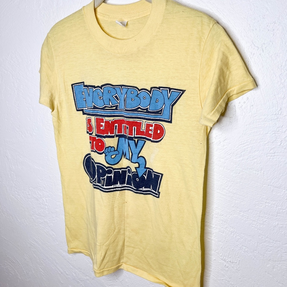 Vintage Everybody is Entitled to My Opinion Tee Shirt Single Stitch - Picture 4 of 12